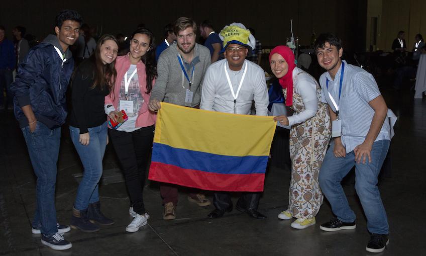 International students at Annual Conference Bash
